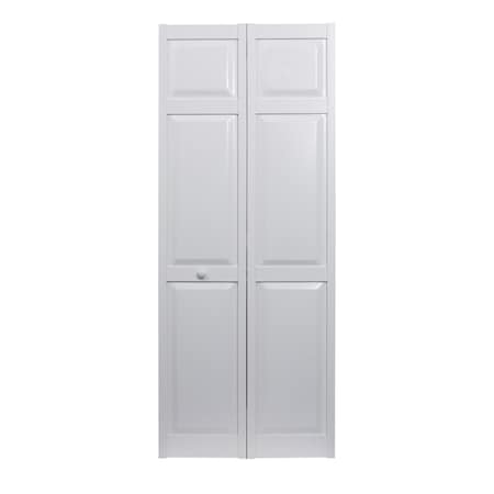 Perfectpatio 30 x 80 in. Seabrooke PVC Raised Panel Bifold Door, White PE3029655
